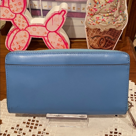 Kate Spade Blue Wallet with Fish Accents - Picture 2 of 7